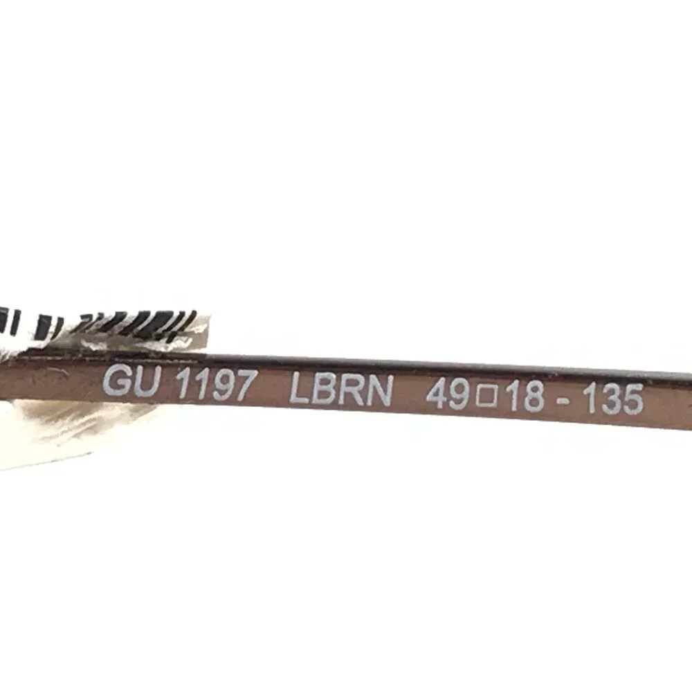 Guess Eyeglasses Frames GU1197 LBRN Brown Cat Eye Full Rim 49-18-135